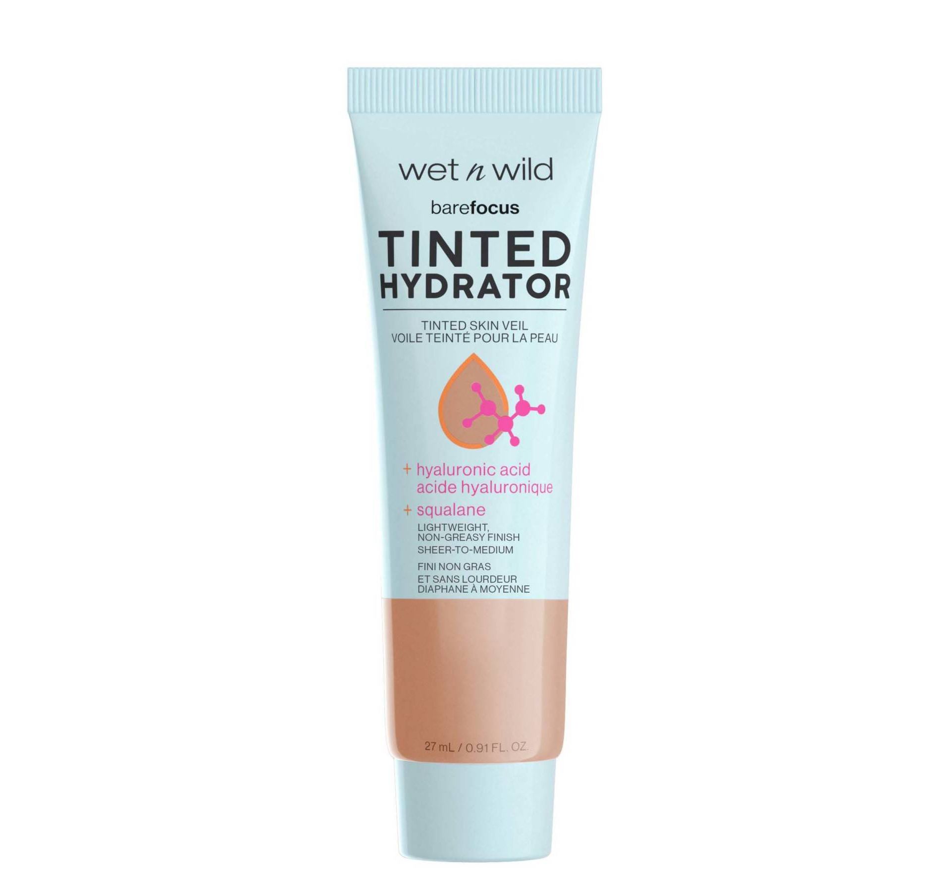 Wet n Wild Bare Focus Tinted Hydrator - Tan Medium Deep - 0.91 fl oz: Medium Coverage, Contains Hyaluronic Acid, Neutral Undertone