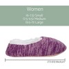 Elanze Designs Simple Knit Womens Plush Lined Cozy Non Slip Indoor Soft Slipper - Purple, Medium - 4 of 4