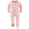 The Peanutshell Boho Floral Butterfly Footed Baby Sleepers for Girls, 3-Pack, Newborn to 9 Months - 4 of 4