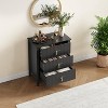 2Pcs Wood Nightstand Fluted Dresser for Bedroom, 27.5" Wide 3-Drawer Bedside Tables, Modern Chest of Drawers, Storage End Table Living Room, Hallway - 2 of 4