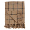 50"x60" Checkered Throw Blanket Brown - Saro Lifestyle - image 2 of 3