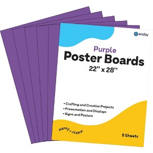 Poster Board Lightweight Craft Backing Boards for Presentations Office Sign Blank Painting Board Smooth Surface Poster Sheets for School - 1 of 4