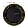 Smarty Had A Party Black w/ Gold Edge Rim Plastic Dinnerware Set - 120 Sets - 4 of 4