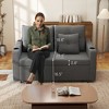 Gericco 56" Sofa Bed,  3 in 1 Convertible Full Size Loveseat Sleeper Sofa Couch Bed, Sleeper Sofa Bed, Comfy Pull Out Sofa Bed - 2 of 4