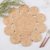 Saro Lifestyle Round Table Mats with Jute Design (Set of 4), Beige - 4 of 4