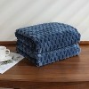 Kate Aurora Leylani Ultra Soft & Plush Luxurious Accent Throw Blanket - 50 in. W x 60 in. L - Navy - 3 of 4