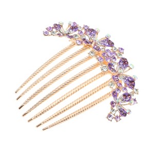 Unique Bargains Women's Butterfly Rhinestones Side Comb 1 Pc - 1 of 4