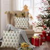 Christmas Pillow Covers 18x18 Inch Set of 2 Christmas Tree Decorations White Decorative Throw Pillows - 4 of 4