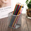 Unique Bargains Metal Large Capacity Square Desk Accessories Mesh Pen Holders 2 Pcs - 4 of 4