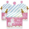 24 Pack Small Unicorn Favor Bags with Handles, Pastel Rainbow