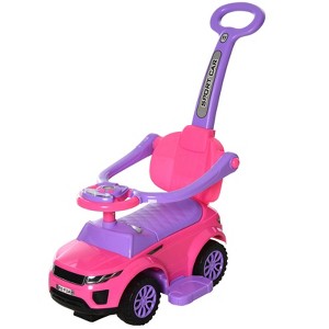 VisioGear 3-In-1 Push Cars for Toddlers, Sliding Walking Car, Ride on Toy for Boy Girl 1-3 Years Old, Pink, 33.5"*17"*33.8" - 1 of 4