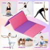 Folding Gymnastics Mat, Portable Fitness Floor Tumbling Mat with Carrying Handles, High Density Fitness Mat for Pilates, Aerobics and Yoga - 3 of 4