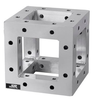 Monoprice 8in x 8in Lite Duty Box Truss | 6-Way Corner With Hardware, Up to 500 pounds load capacity - Stage Right Series
