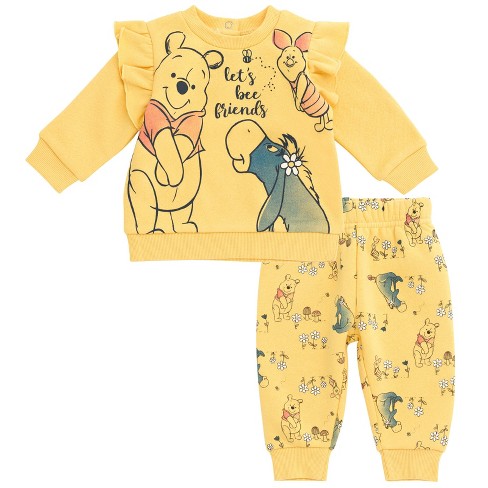 Disney Winnie The Pooh And Piglet Thermal Knit Pajama Set 