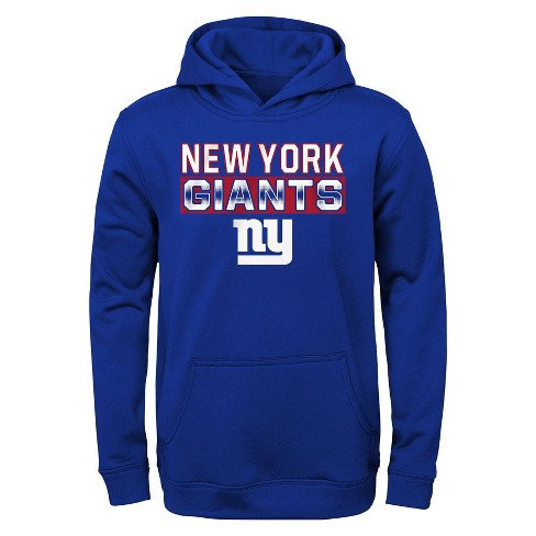 Nfl New York Giants Boys' Long Sleeve Performance Hooded Sweatshirt : Target