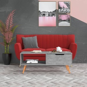 vidaXL Coffee Table Concrete Grey Engineered Wood, MDF 39.4 in - 1 of 4