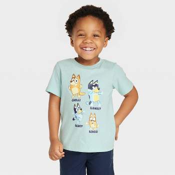 Toddler Boys' Bluey Printed Short Sleeve T-Shirt - Blue