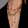 Lucy Quartermaine - Multi Drop Necklace in Gold Vermeil - 2 of 4
