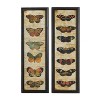 Vintage Glass Butterfly Wall Art, Iron, 36" Height, Set of 2 - Olivia & May - 2 of 4
