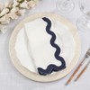 Saro Lifestyle 100% Linen Soft Hue Scallop Napkin (Set of 4) - 4 of 4