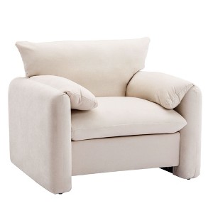 NicBex Chenille Oversized Accent Chair,Upholstered Living Room Chairs with Open Backrest,Modern Armchair,Accent Chairs for Living Room - 1 of 4
