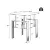 Syemin Glass End Tables, 2PCS Double Tier Large Side Table with Tempered Glass Top for Living Room Decoration, Black, 17.72"*17.72"*20.5" - 4 of 4