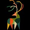 Boy's Design By Humans Geometric deer By radiomode T-Shirt - 2 of 2