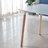 NicBex 45.27" Modern Rectangle Dining Table,Kitchen Table with MDF Table Top and Metal Legs for 4-6 Seaters,White - 4 of 4