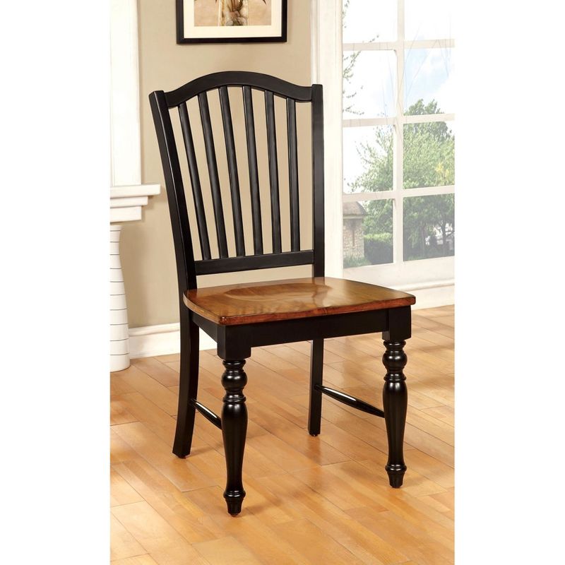 Set of 2 Jameson&#160;Country Style Wooden Chair Black/Oak - HOMES: Inside + Out, 3 of 7