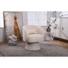 NicBex Faux Fur Fabric Swivel Accent Chair,Upholstered Swivel Living Room Chairs with Barrel-Curved Backrest,Accent Chairs for Living Room - 2 of 4