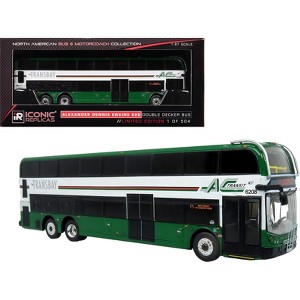 Alexander Dennis Enviro 500 Double Decker Bus "AC Transit / Transbay" Green and White 1/87 (HO) Diecast Model by Iconic Replicas - 1 of 4