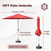 CAVINAS 10 FT Patio Umbrella with Push Button Tilt and Crank,Market Umbrella with 8 Sturdy Ribs for Backyard,Poolside,Deck, - 3 of 4