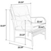 Sapphtopaz Outdoor Patio Furniture Set Wicker Woven Patio Conversation Chairs with Cushions and Glass Coffee Table for Backyard, Garden, Terrace - 4 of 4