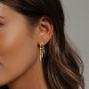 Dangle Earrings for Women,14k Gold Plated Triple Huggie Stud Earrings Cute Statement Chain Earring Dainty Drop - 4 of 4