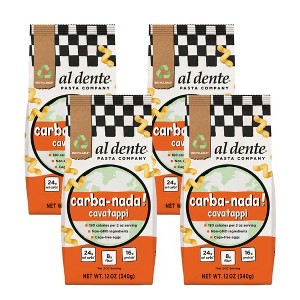 AL DENTE Carba-Nada Cavatappi, Lower Carb, 16g High Protein, Cage-Free Eggs, Non-GMO, Artisanal, Homemade Taste & Texture, 12oz Bags (Pack of 4) - 1 of 4