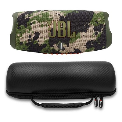 JBL Charge 5 Waterproof Portable Bluetooth Speaker with gSport Carbon Fiber Case