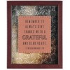 Dicksons Inspirational Tabletop or Hanging Wall Art Picture Frame For Living Room 9 x 11 Wood and Glass Therefore Be Strong Plaid - 3 of 3