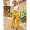 Clearlove Womens Wide Leg Palazzo Pants Belted High Waist Casual Long Trousers with Pockets Travel Outfits - 3 of 4