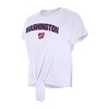 MLB Washington Nationals Women's White Front Knot T-Shirt - 3 of 4