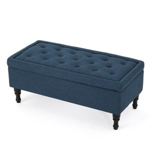 NicBex Modern 40.75" Storage Bench Wood Accent Stool with Button Tufted Top for Bedroom and Living Room - 1 of 4