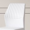 Kumasinova 19"H High Resilience Dining Chairs Set of 4,Modern Minimalist PU Leather Kitchen Side Chairs with Metal Legs for Dining Room,White+Black - 4 of 4