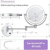 FASCINATE  Wall Mounted Makeup Mirror with 1X/10X Magnification,Super Large,2- Sided,3 Color Dimmable Lights, 360° Swivel, Extendable Plug - 2 of 4
