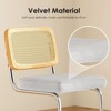 Bencmate Dining Chairs, Counter Height Bar Stools Set of 2, Upholstered Velvet Barstools, 30 inch, Gray, 17.7"*18.9"*42.5" - 3 of 4