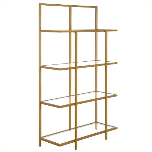 62 In. Brass Finish Standard Bookcase - Henn&hart : Target