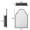 30x20 Inch Black Wrought Iron Scalloped Arched Mirror Cabinet - Decorative Large Wall Mirror Decor with Metal Frame Ideal for Living and Bathroom - 4 of 4