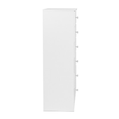 Astrid Crystal White 6-Drawer Contemporary Tall Chest