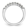 Black Bow Jewelry 14K White Gold 1/5 to 3/4 Ctw Lab Created Diamond 9-Stone Tapered Band - 2 of 4