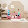 4-in-1 Activity Table Set with Detachable Tabletop, Table Set with Drawers and Bookshelf, Multifunctional Toddler Furniture for Drawing, Reading - 4 of 4