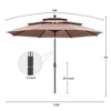 Ainfox 10ft  3-Tier Vented Beach Umbrella - 4 of 4