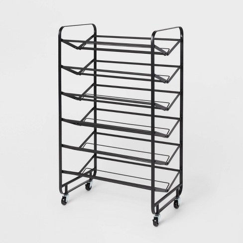 Shoe Rack 5-tier Shoe Storage Organizer W/4 Metal Mesh Shelves For 16-20  Pairs : Target